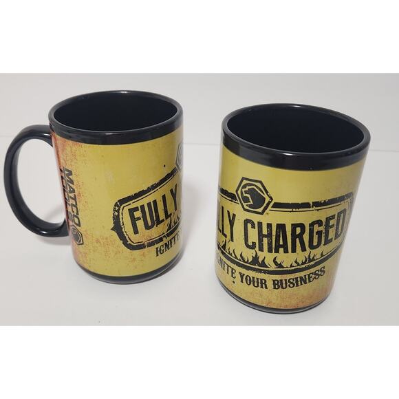 Matco Tools Fully Charged San Antonio 2014 Coffee Cups Mugs Set Of 2 Multicolor - Picture 3 of 8